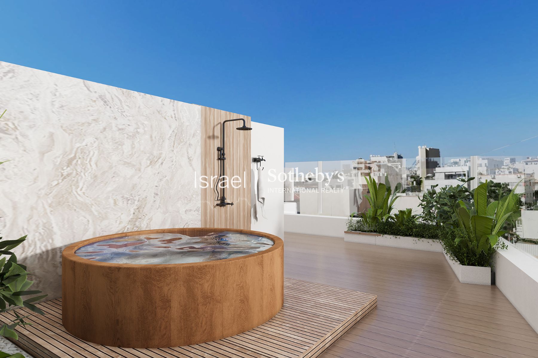 Refined Duplex Penthouse with Private Pool & Jacuzzi in Tel Aviv’s Kerem Hateimanim