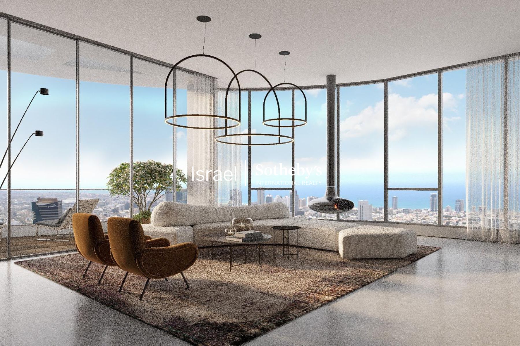 Exceptional Sea View Penthouse with a Pool in Gindi Tower